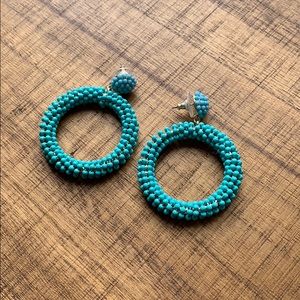 ⚡️⚡️vacation ready turquoise hoops!
